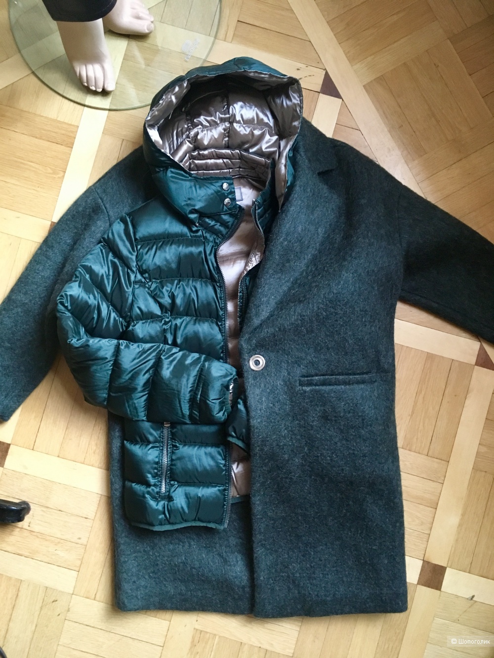 Сет из пальто Zara и итальянского пуховика, 42-44