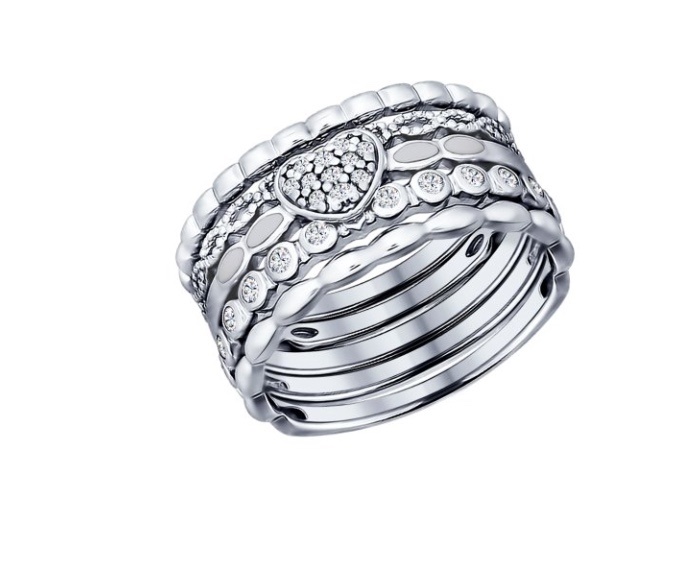 Наборное кольцо ( серебро 925 ) SOKOLOV