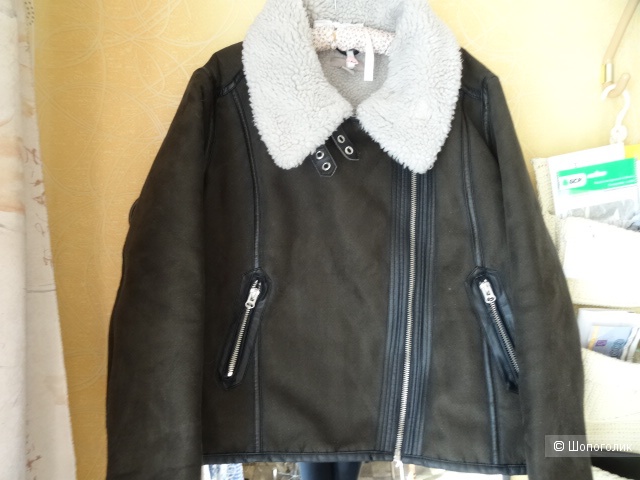 Куртка (дубленка) из искусственного меха h&m, размер EUR 52