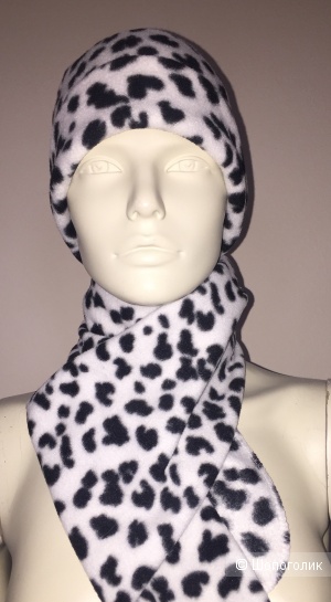 Комплект no name: шапка, шарф, перчатки размер 56