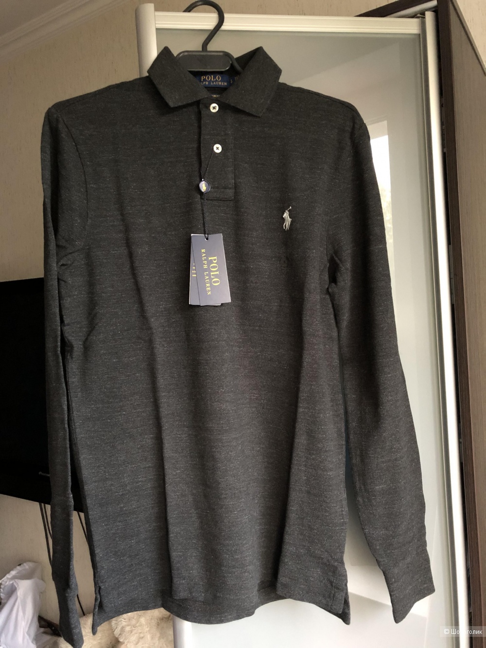 Polo Ralph Lauren custom slim fit S поло рубашка лонгслив