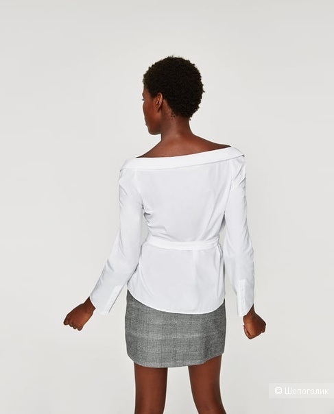 Zara блуза рубашка из 100% хлопка, размер xs