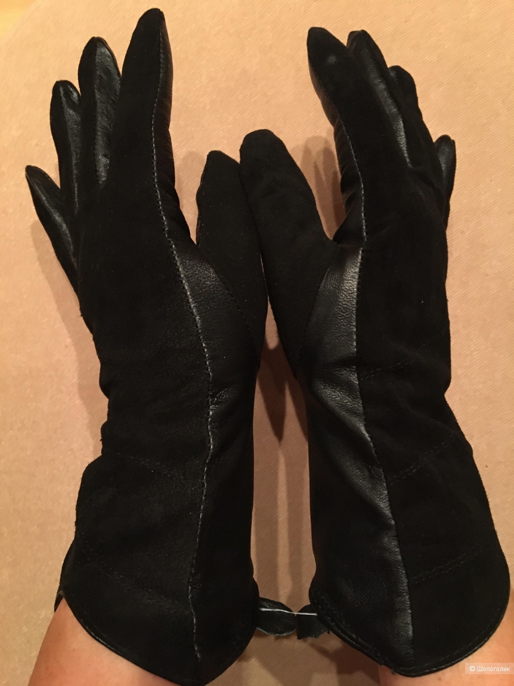 Перчатки кожаные , размер 6,5.