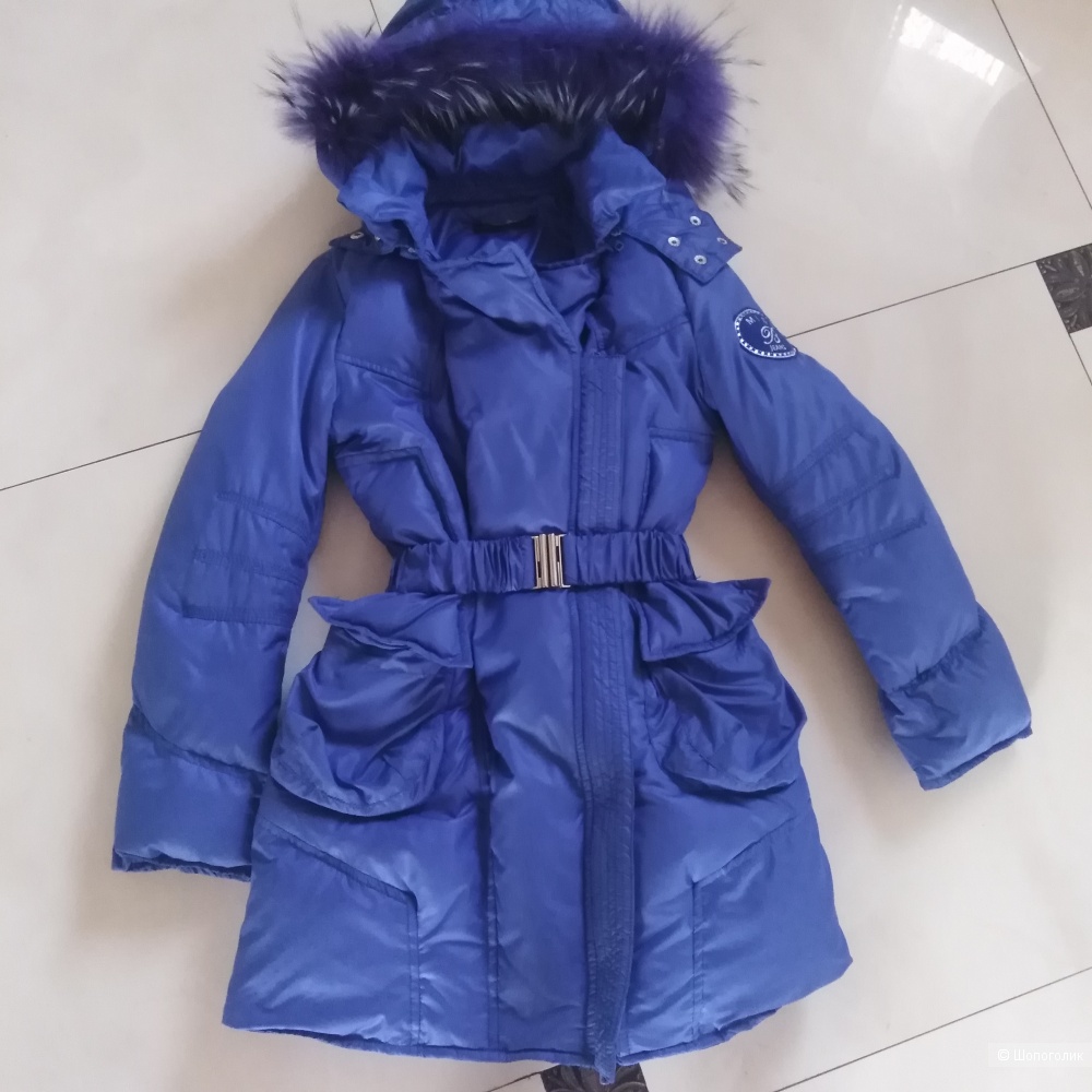 Пуховое пальто miss blumarine 7-8 лет