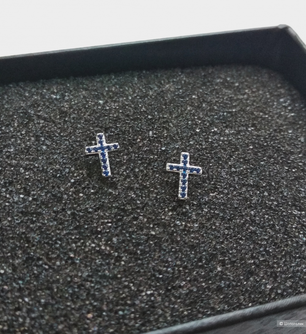 Серьги "Кресты", серебро 925