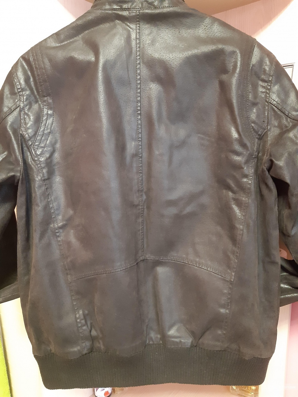 Кожаная куртка ZARA MAN, размер 46