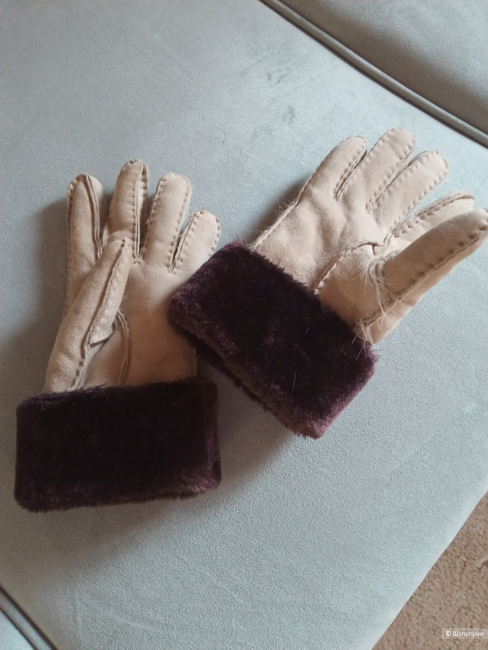 Зимние перчатки из овчины ноунейм 7-8 размер