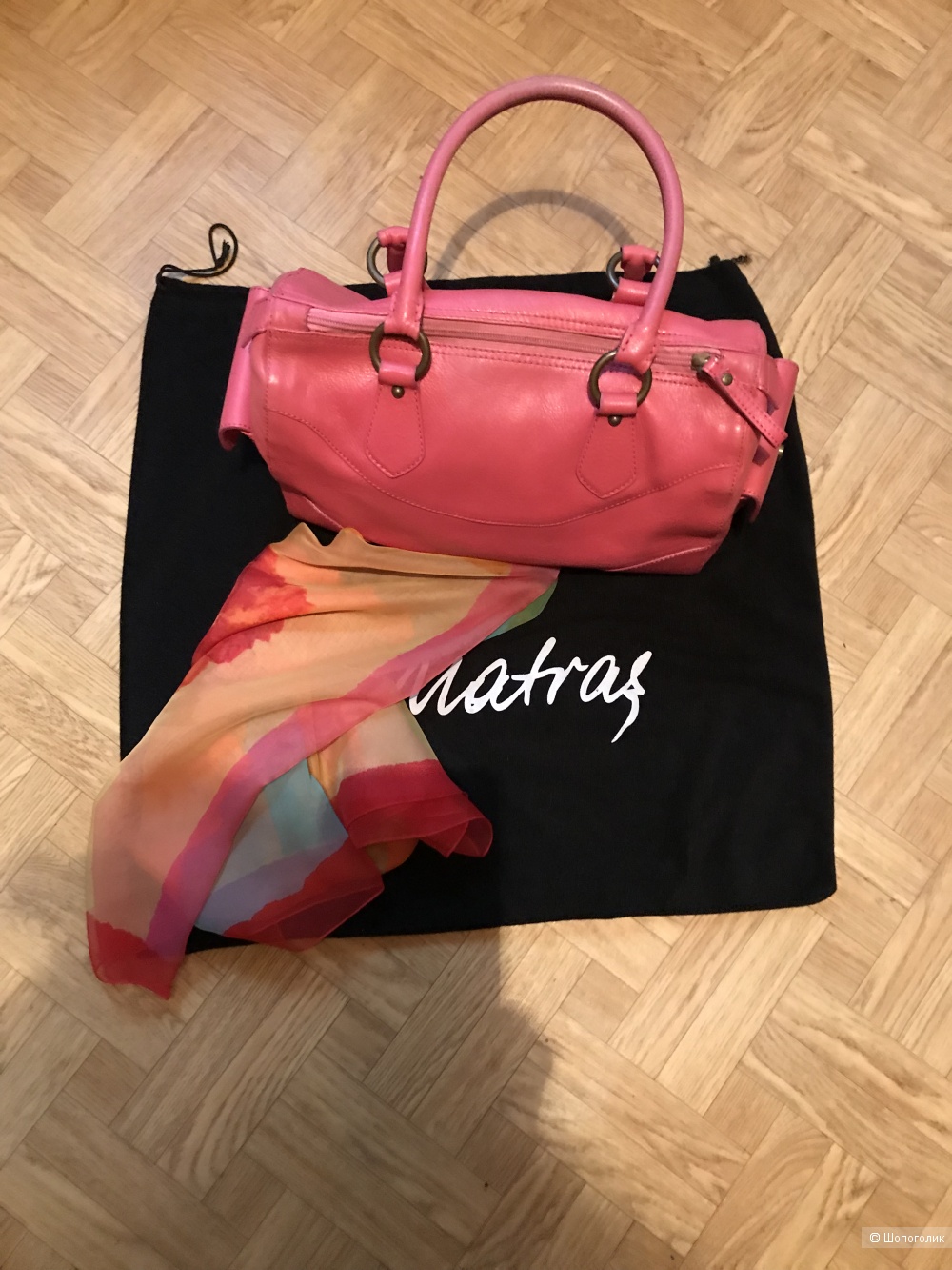 Комплект сумка кожаная Matras и шарф No Name,one size