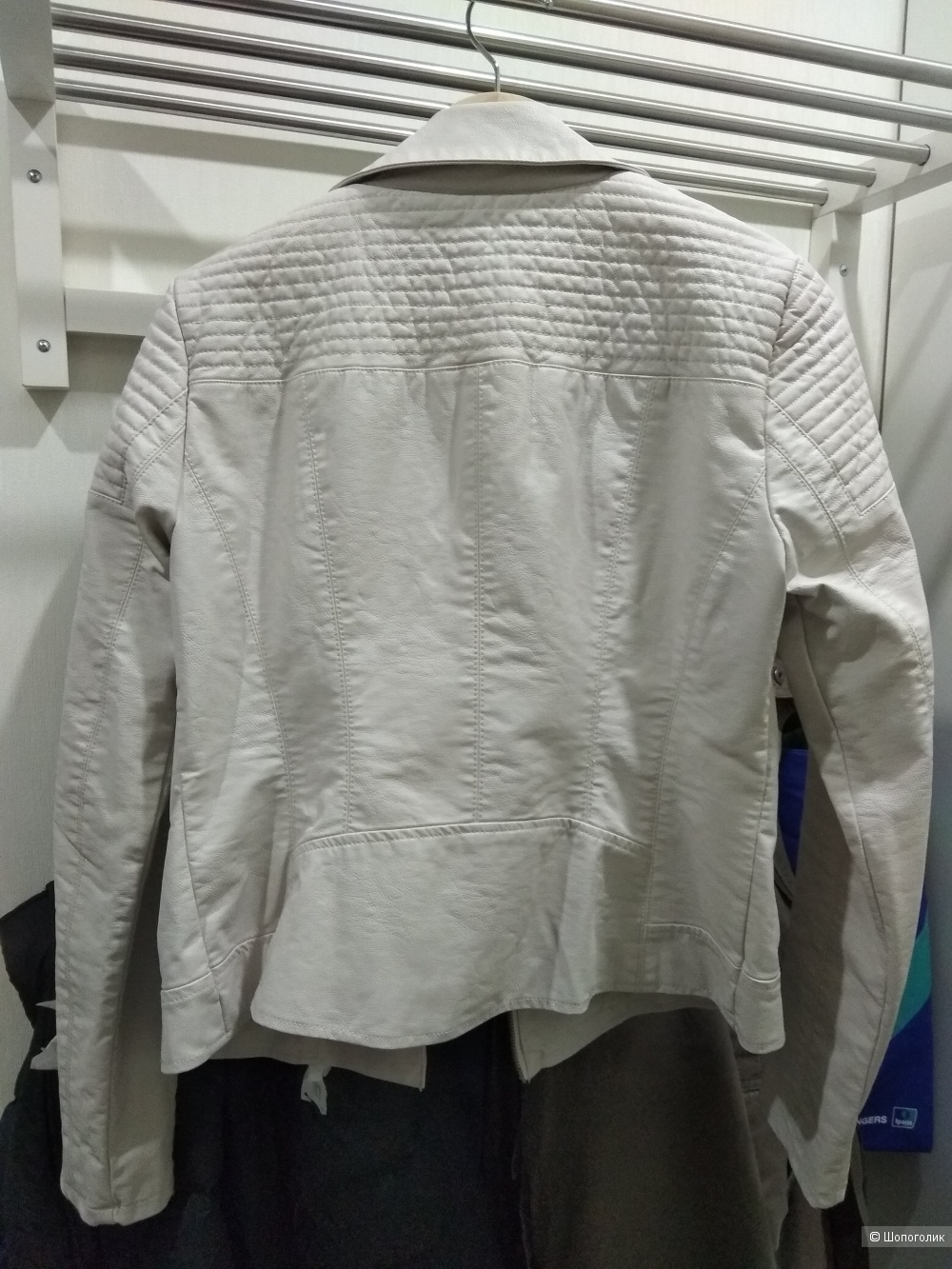 Кремовая куртка из искусственной кожи Only, EU 38, RU 42/44