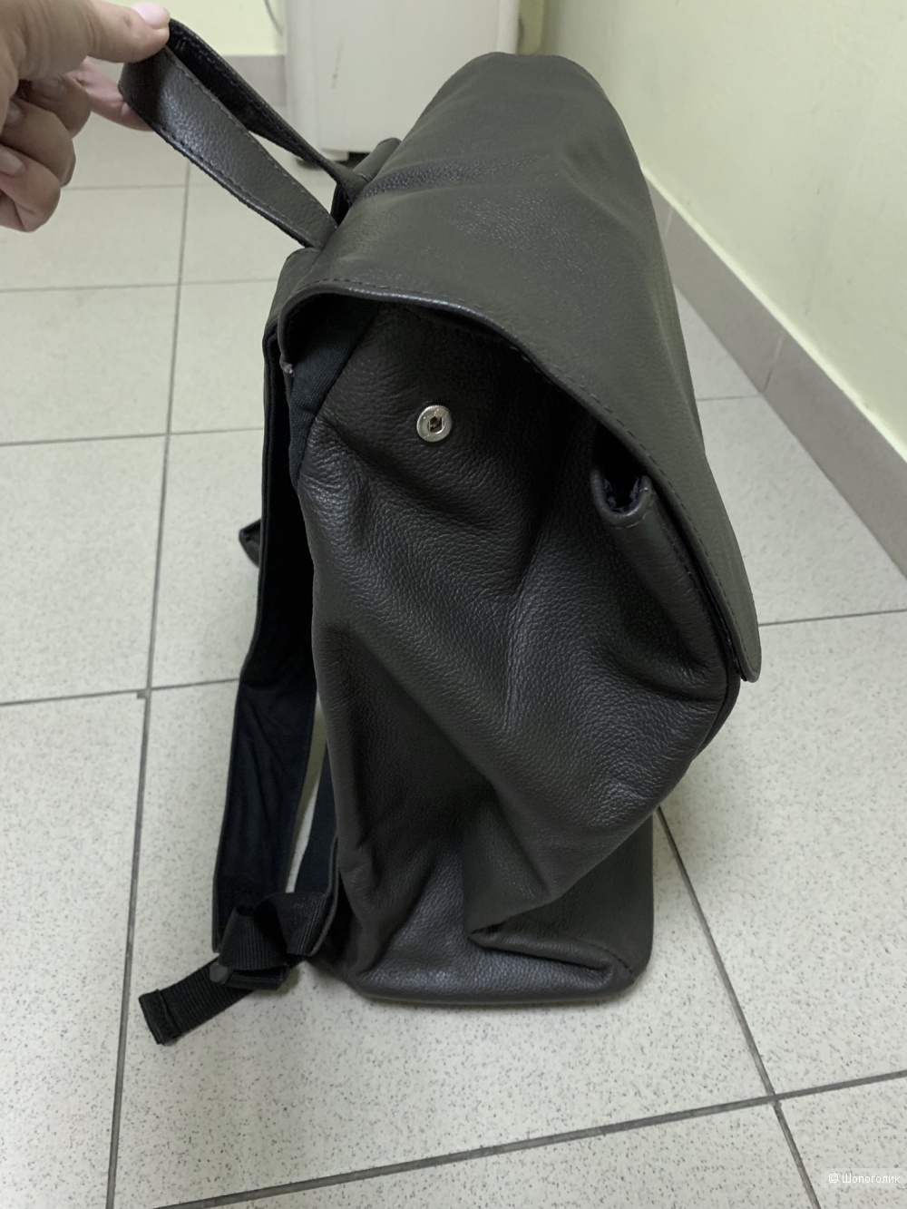 Рюкзак кожаный Asos Design Large