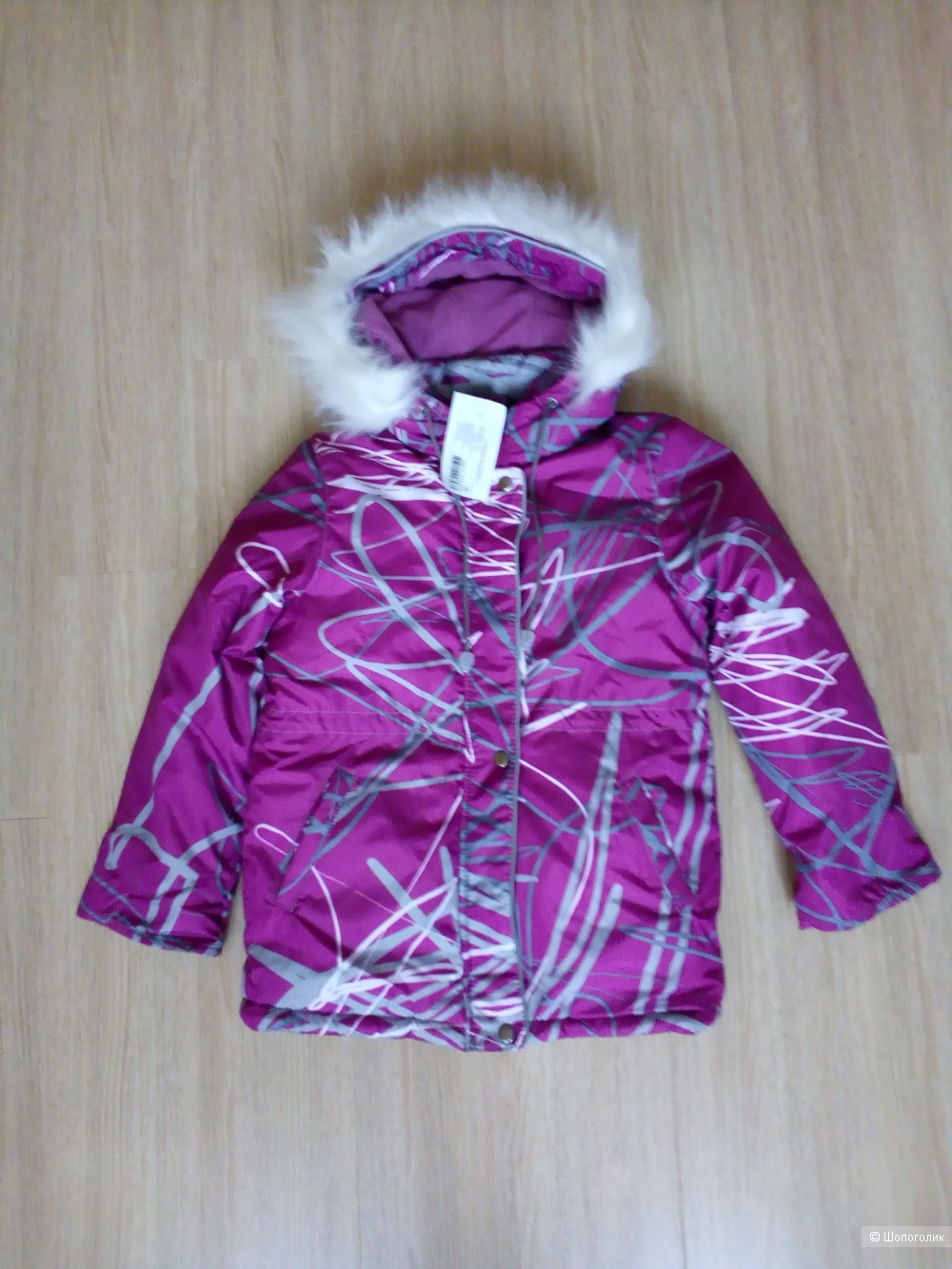Куртка зимняя для девочки Модные ангелочки, размер 122-128