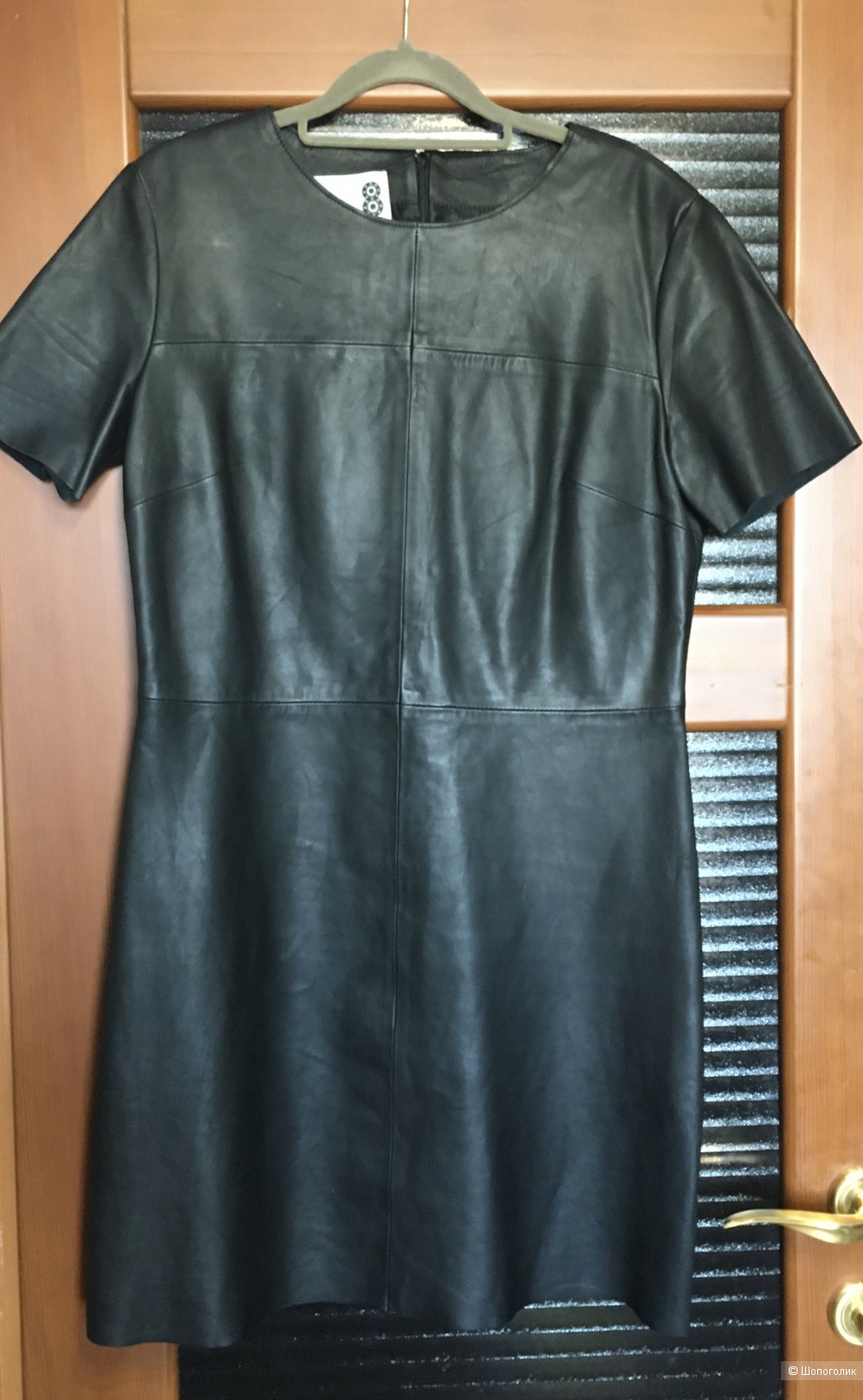 Кожаное платье 8 BY YOOX, размер L, на рос. 46-48