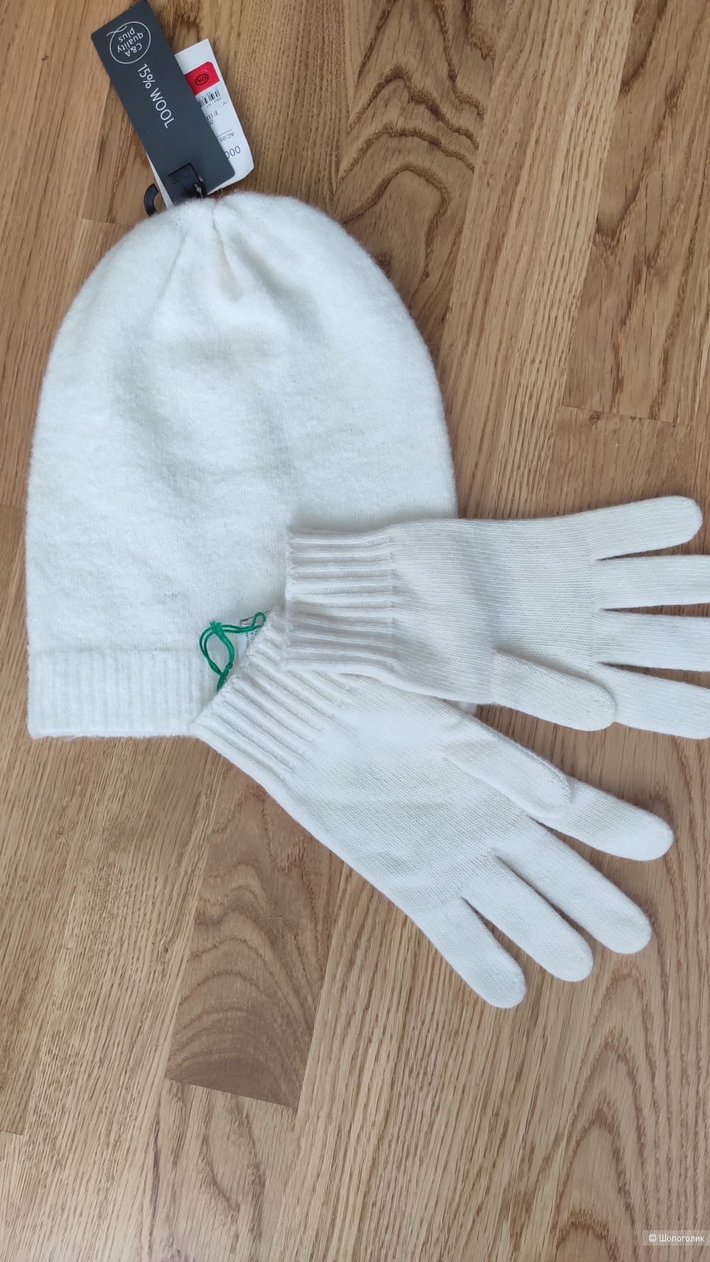 Шапка С&А+перчатки Benetton, one size
