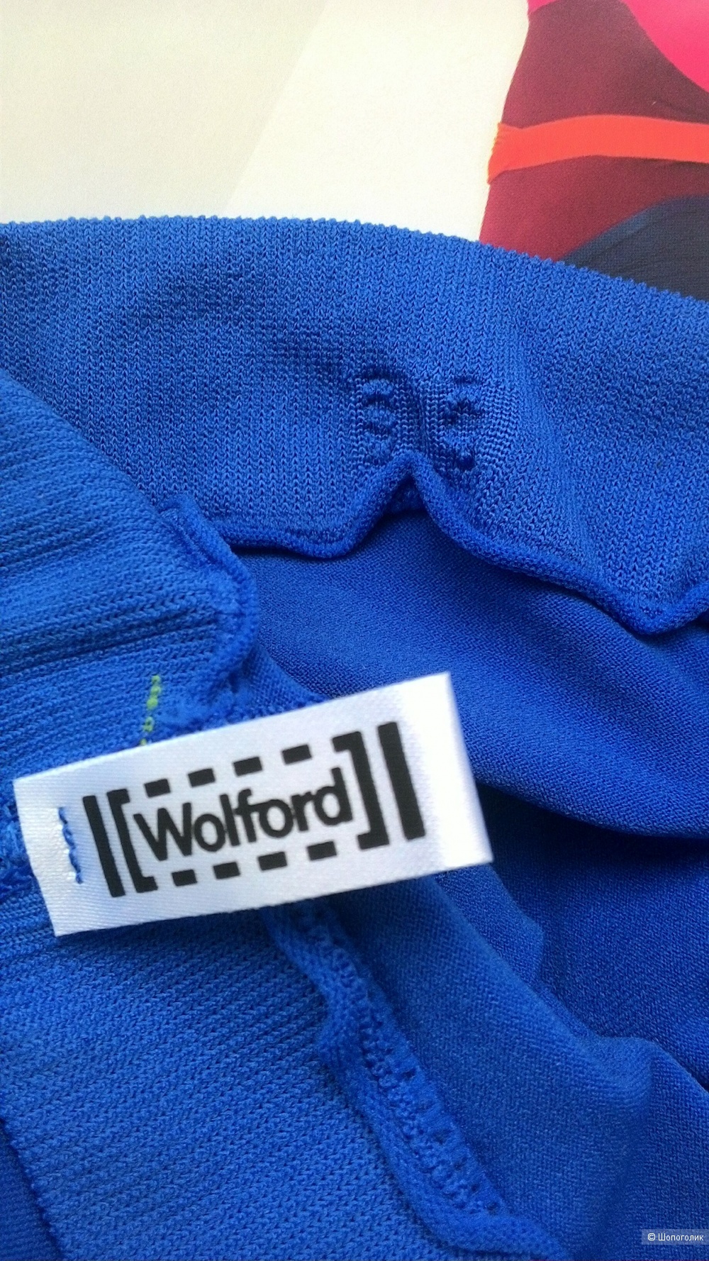Лосины "wolford velvet capri" синие, р. S