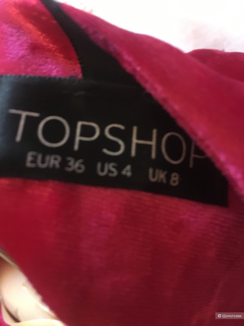 Бархатное платье TopShop евро 36