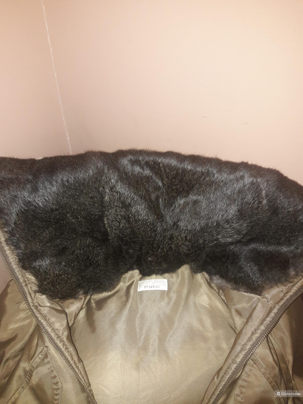 Куртка Pinko с мехом кролика 46 итальянского размера
