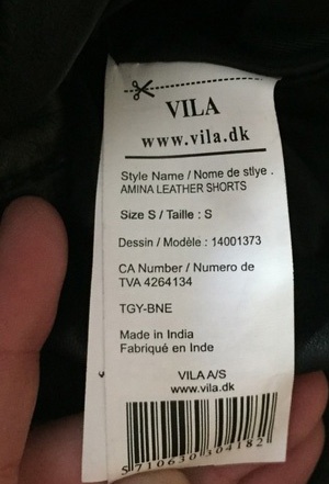 Кожаные шорты VILA, размер S