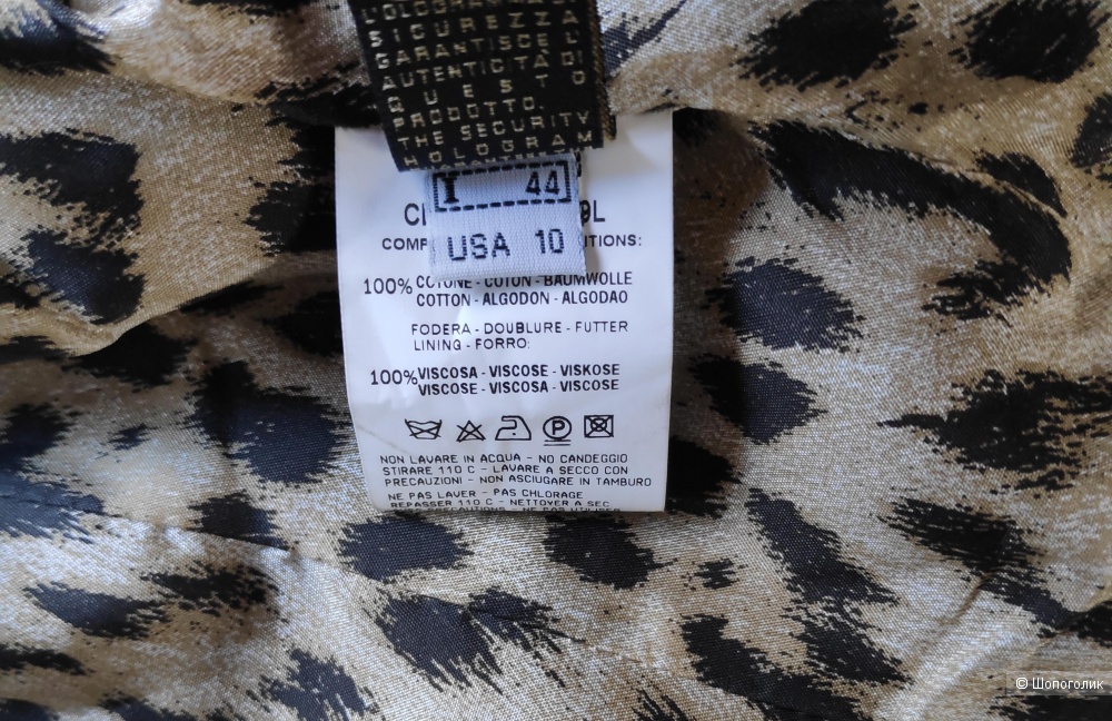 Пиджак ROBERTO CAVALLI. Маркировка 44 IT/ 38 EUR/ 40 F/ 10 USA.