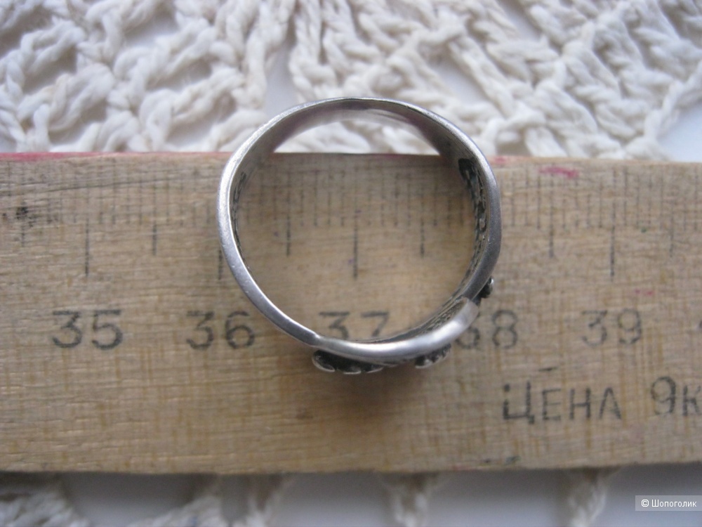 Винтажное серебряное кольцо, 925 проба, 17 размер