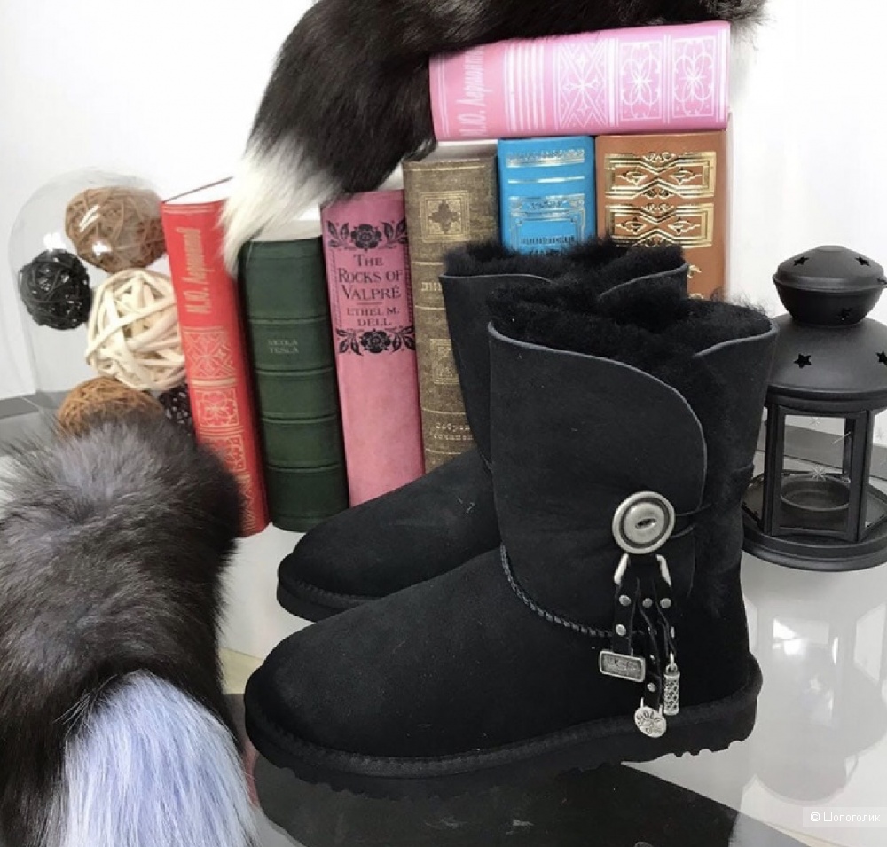 Угги натуральный мех UGG black, 36-40