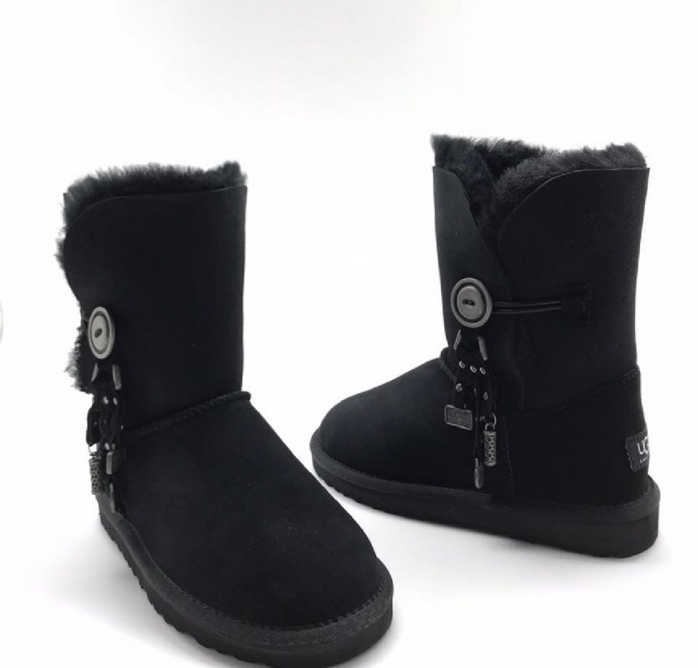 Угги натуральный мех UGG black, 36-40