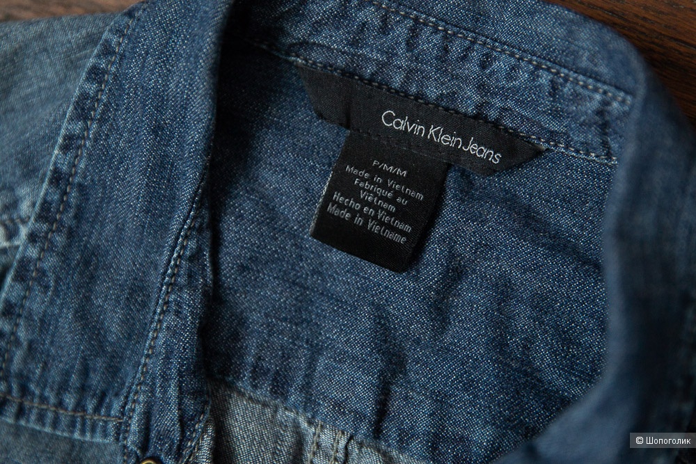 Джинсовая рубашка Calvin Klein размер XS - M