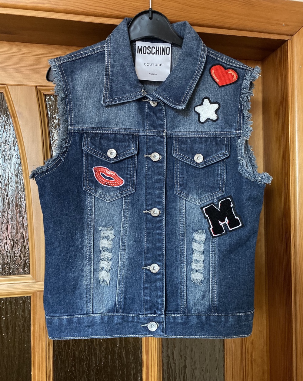 Джинсовый жилет Moschino размер 46it