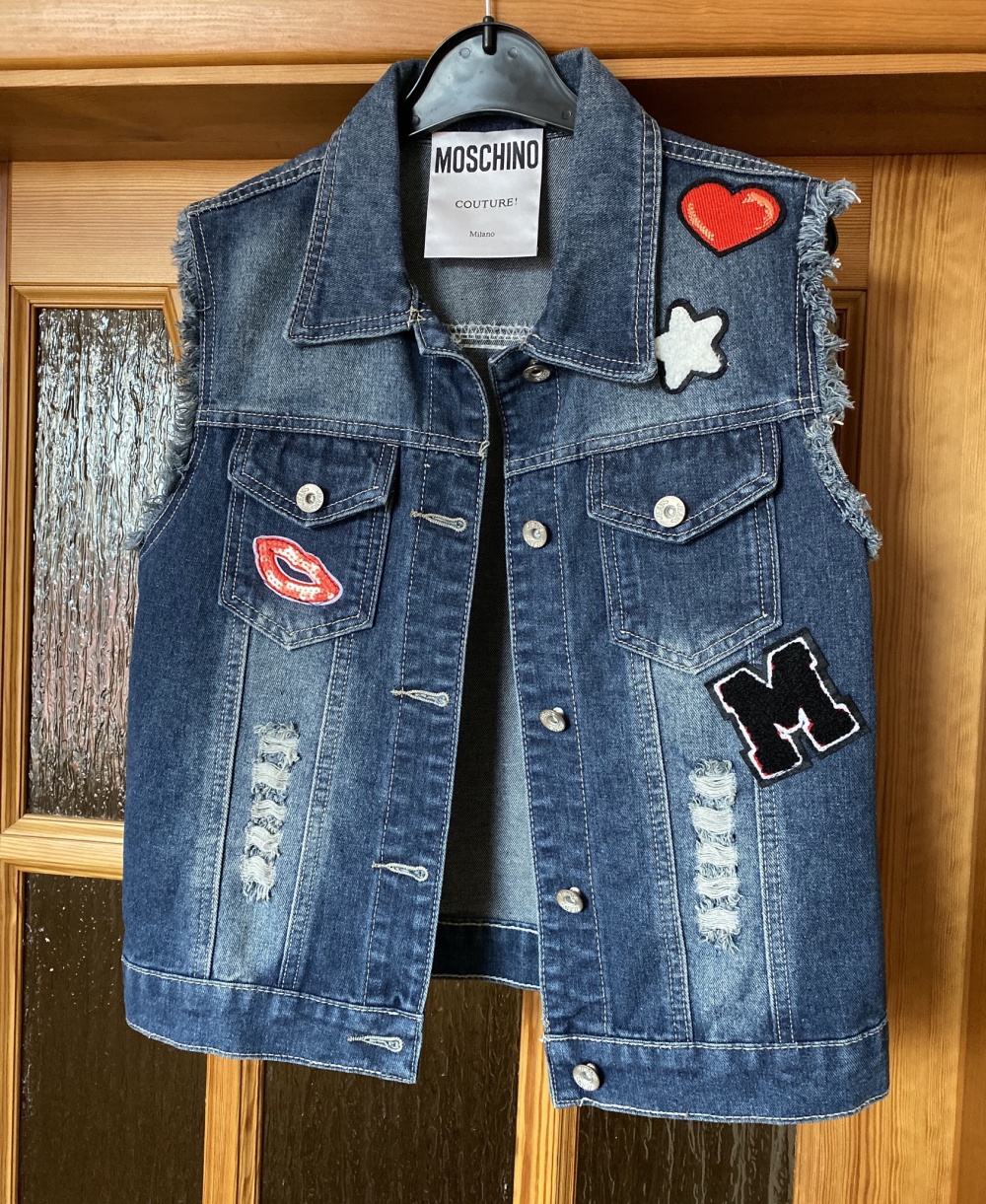 Джинсовый жилет Moschino размер 46it