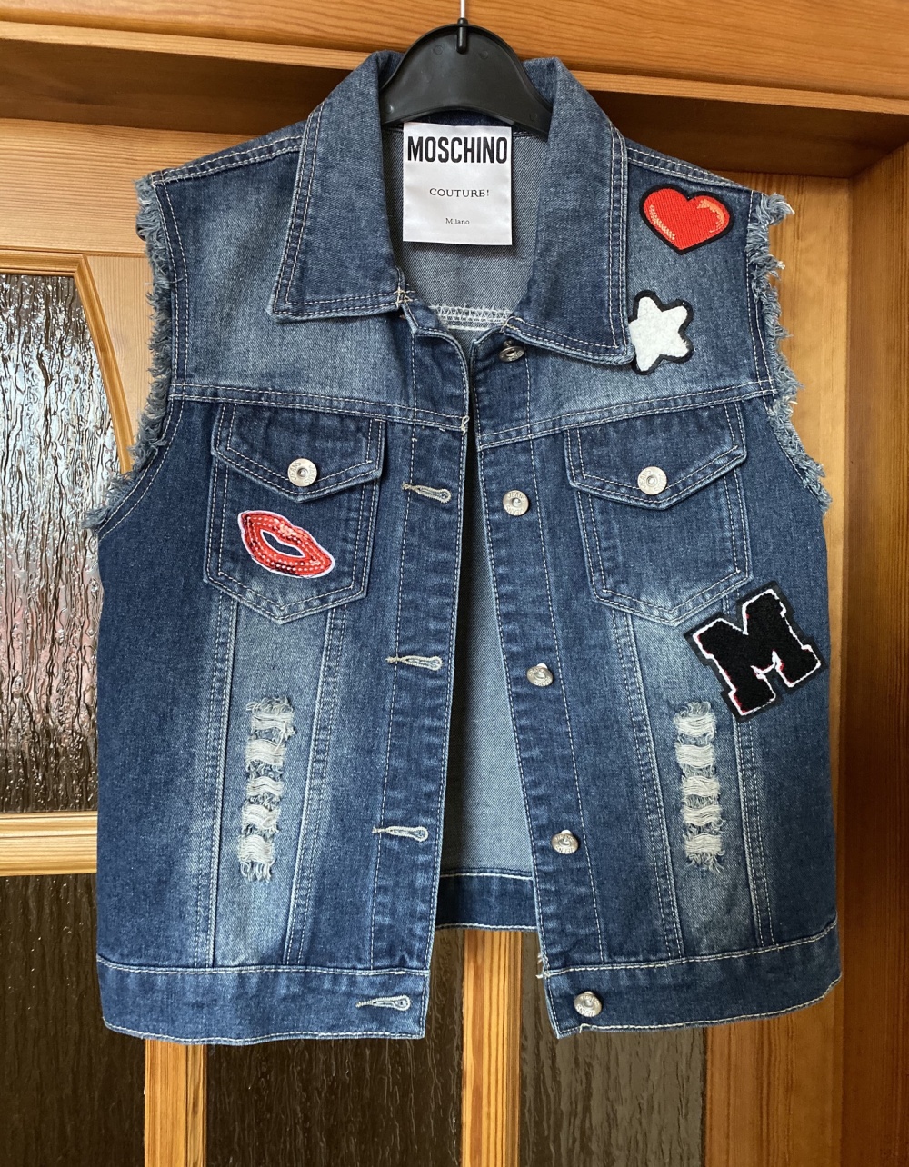 Джинсовый жилет Moschino размер 46it