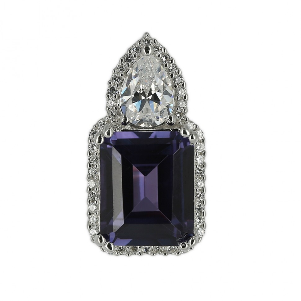 Комплект серьги подвеска Alexandrite, one size
