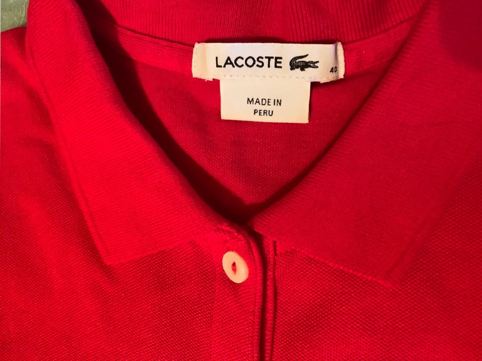 Поло рубашка Lacoste красное размер M-L