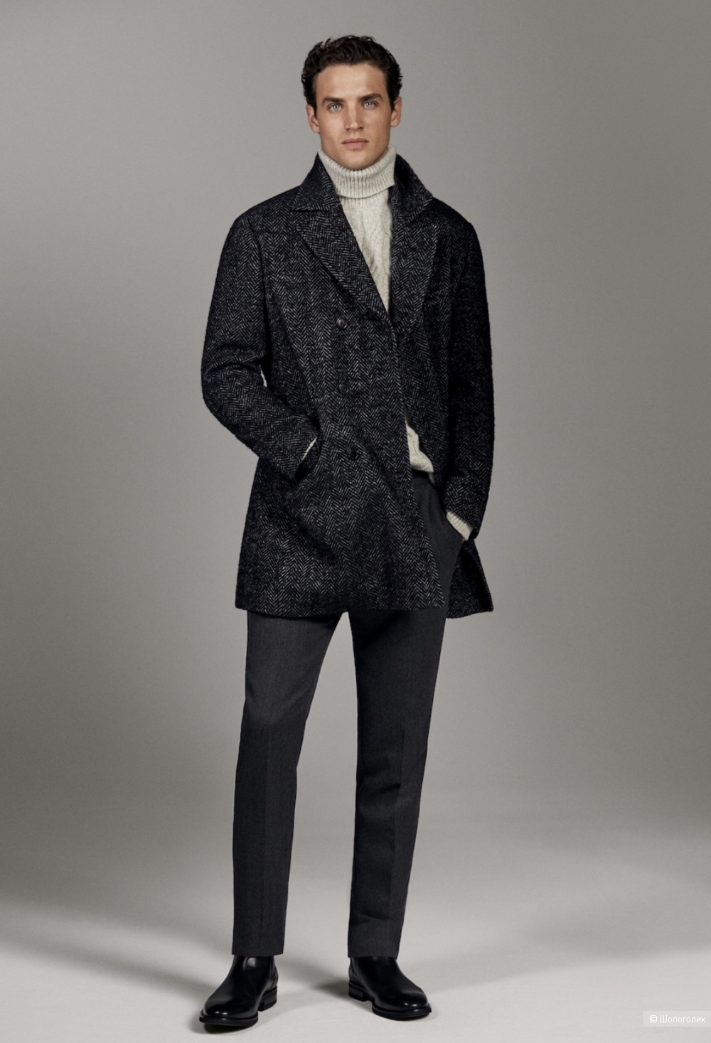 Пальто мужское Massimo Dutti,50-52 размер.
