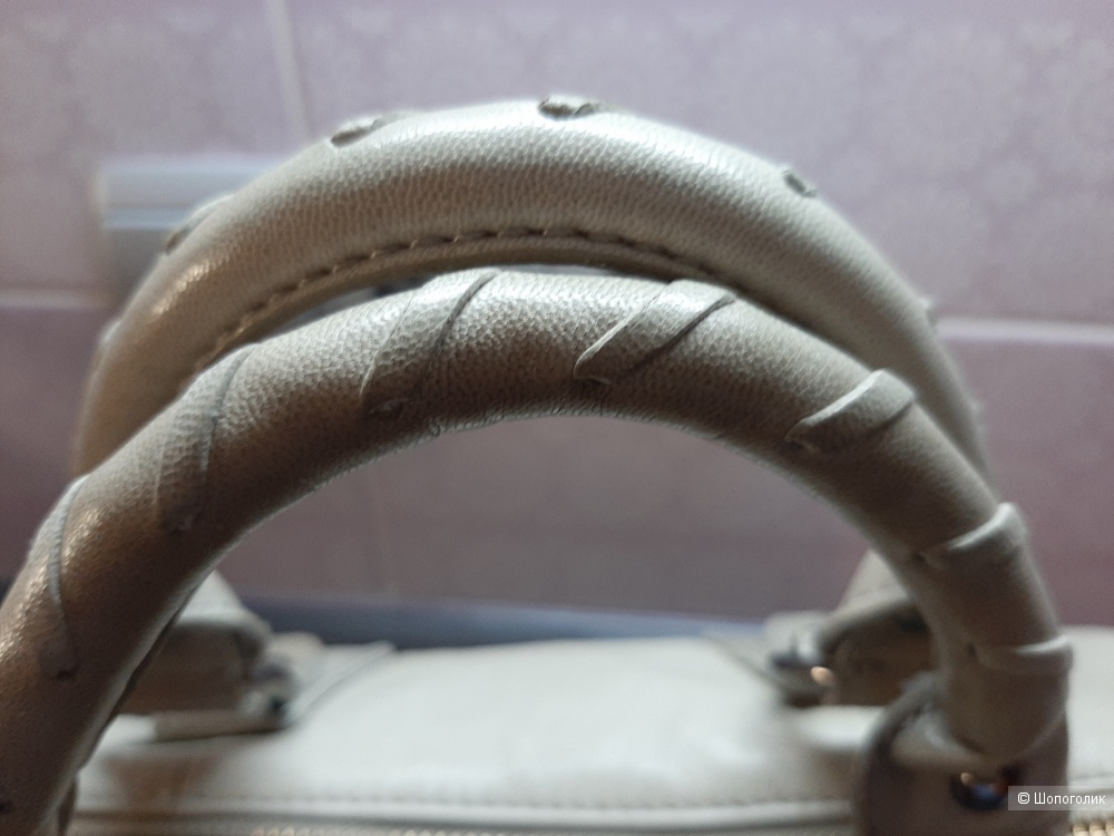 ASOS Leather Three Tassel Handheld Bag - Mink / One Size