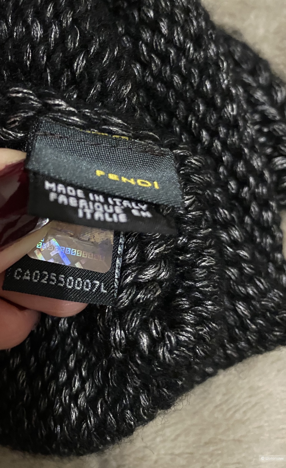 Комплект Шапка и шарф Fendi , размер единый