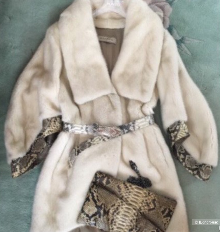Норковая шуба с питоном Saga Furs (Nina Ricci)40-42-44