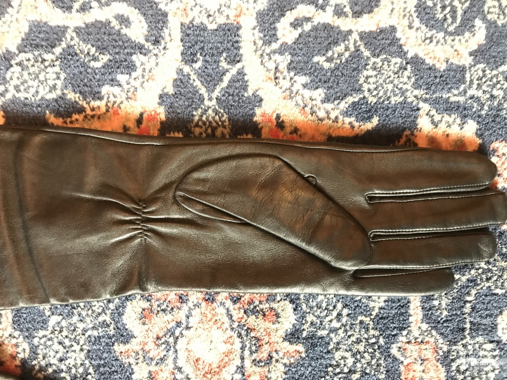 Итальянские удлинённые кожаные перчатки Elma размер 8