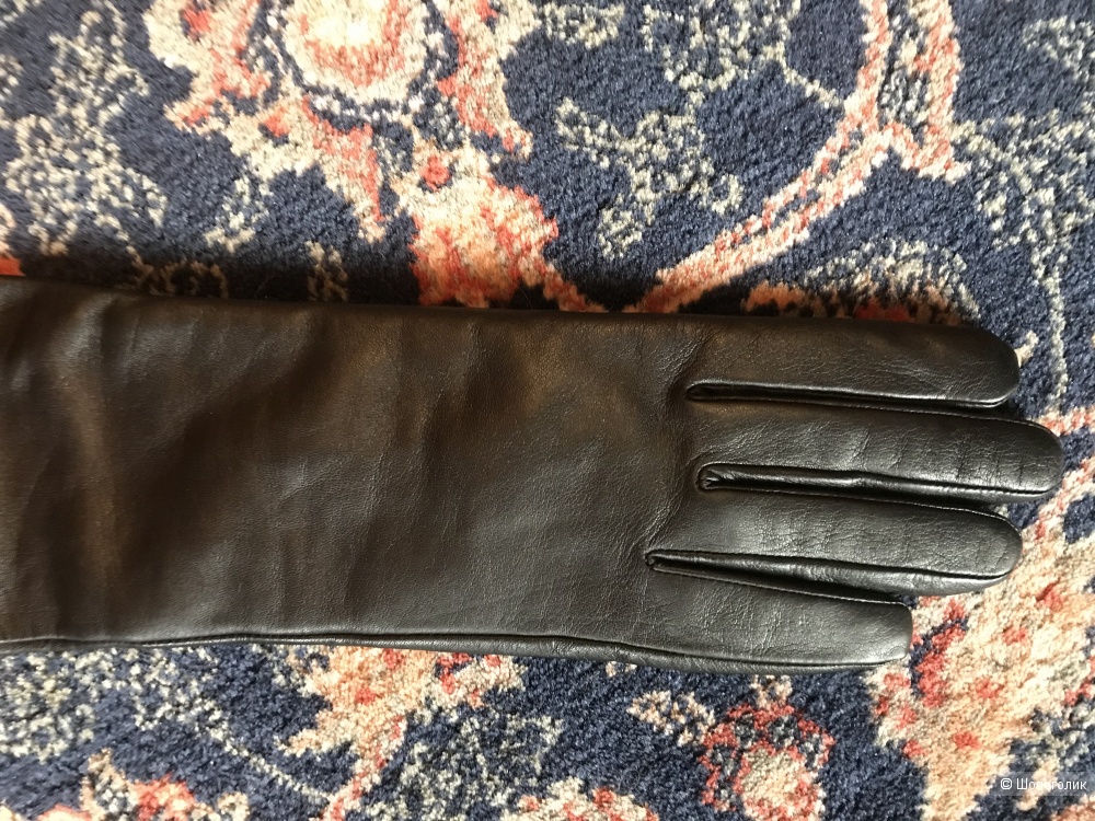 Итальянские удлинённые кожаные перчатки Elma размер 8
