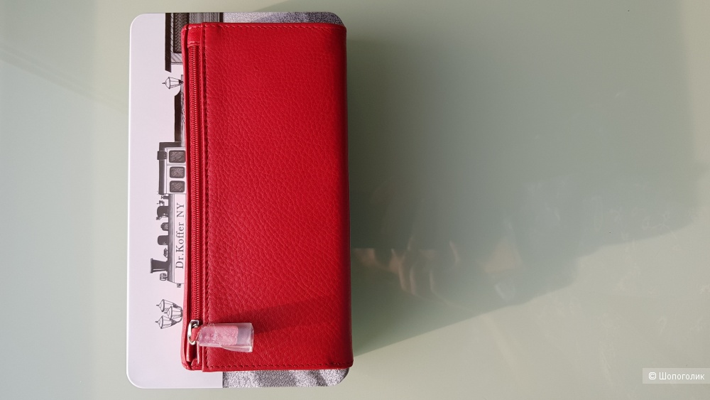 Красное портмоне-бюро из кожи оленя Dr.Koffer 