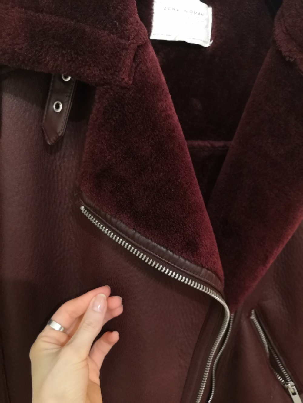ZARA дубленка xs