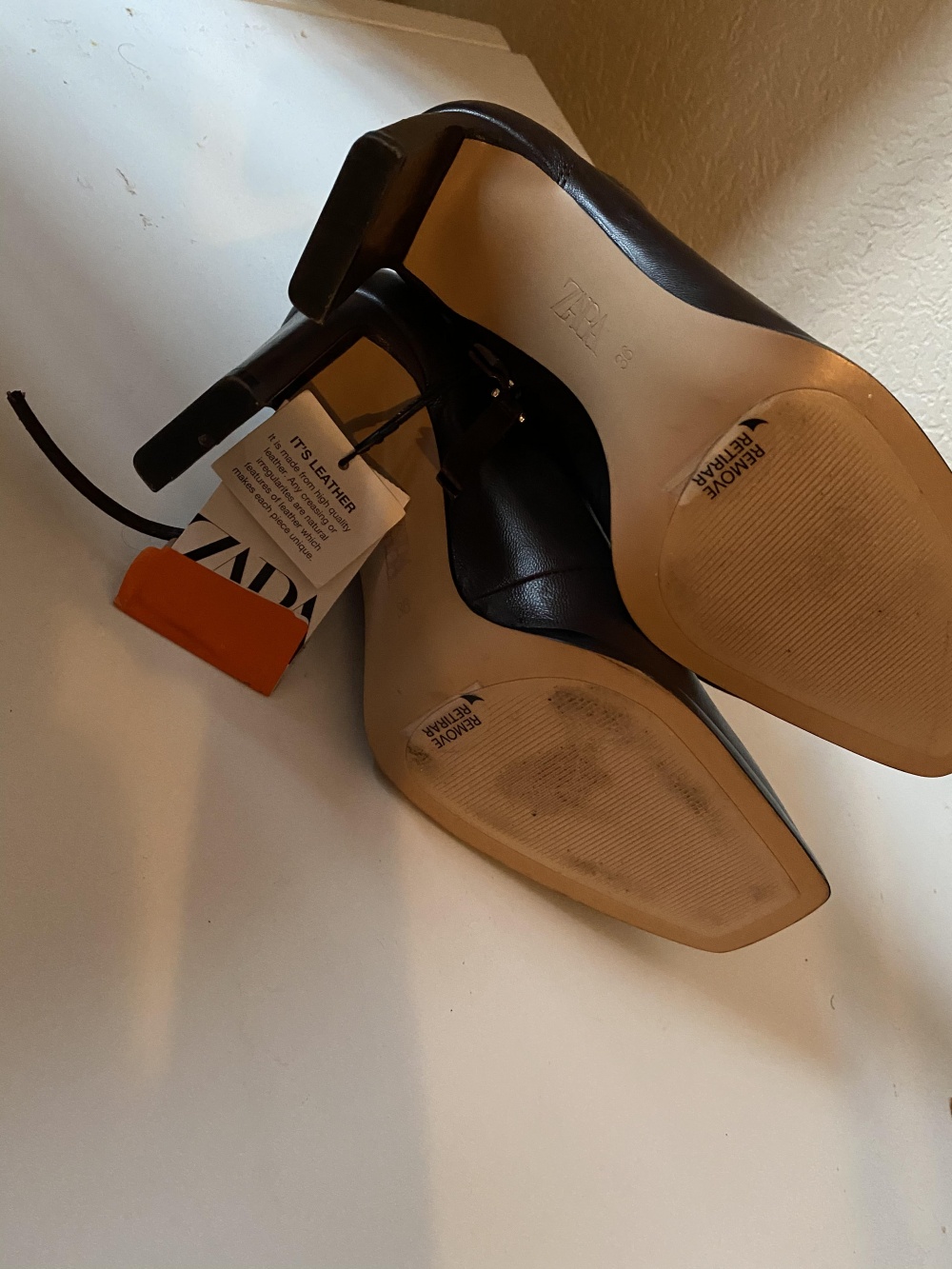 Zara ботильоны 36 кожа