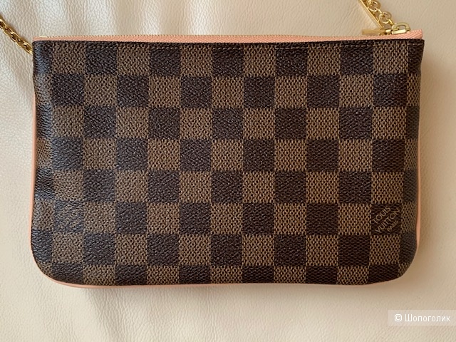 Клатч кроссбоди Double Zip, канва Damier Ebene