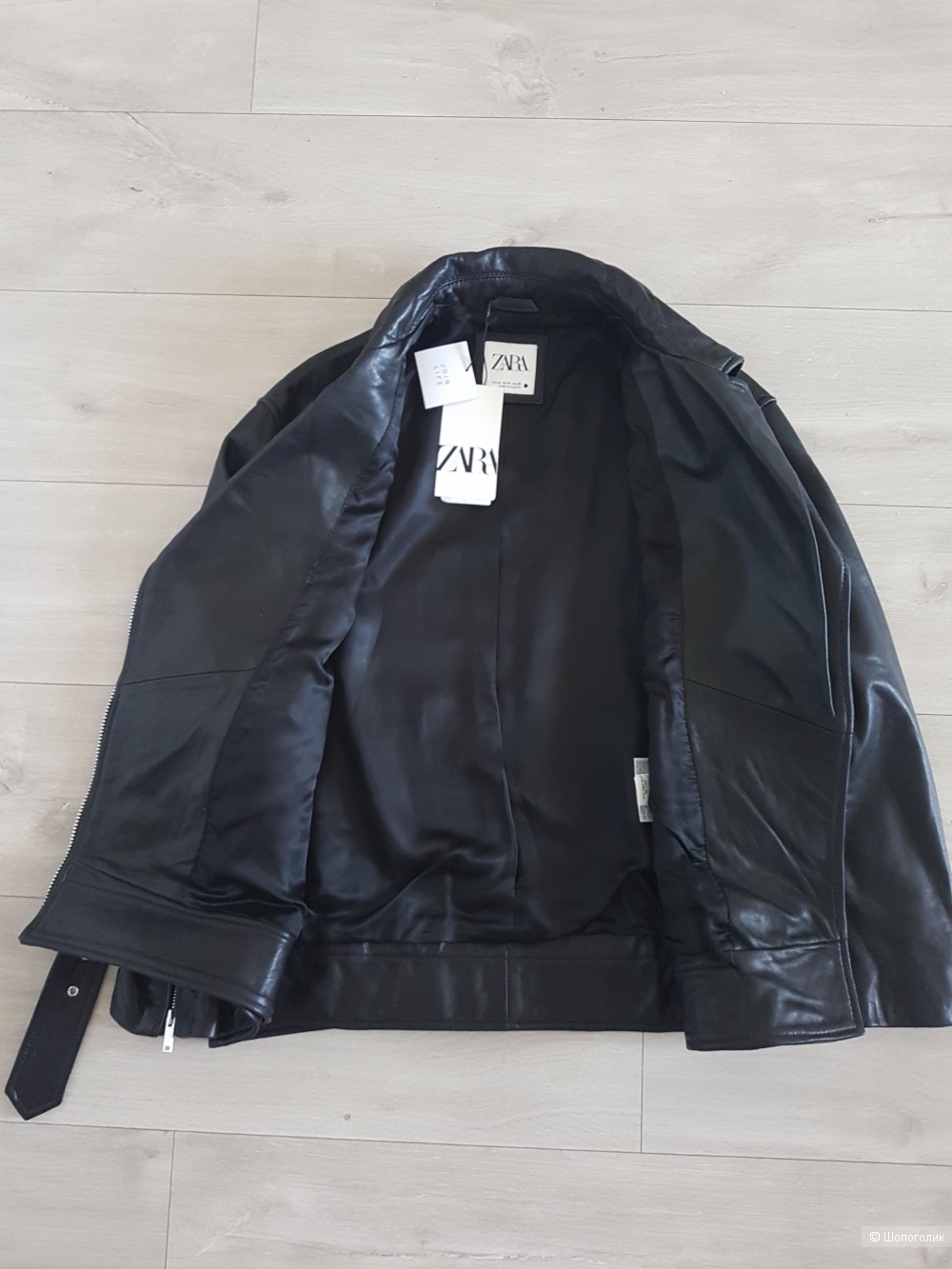 Кожаная куртка ZARA, размер M