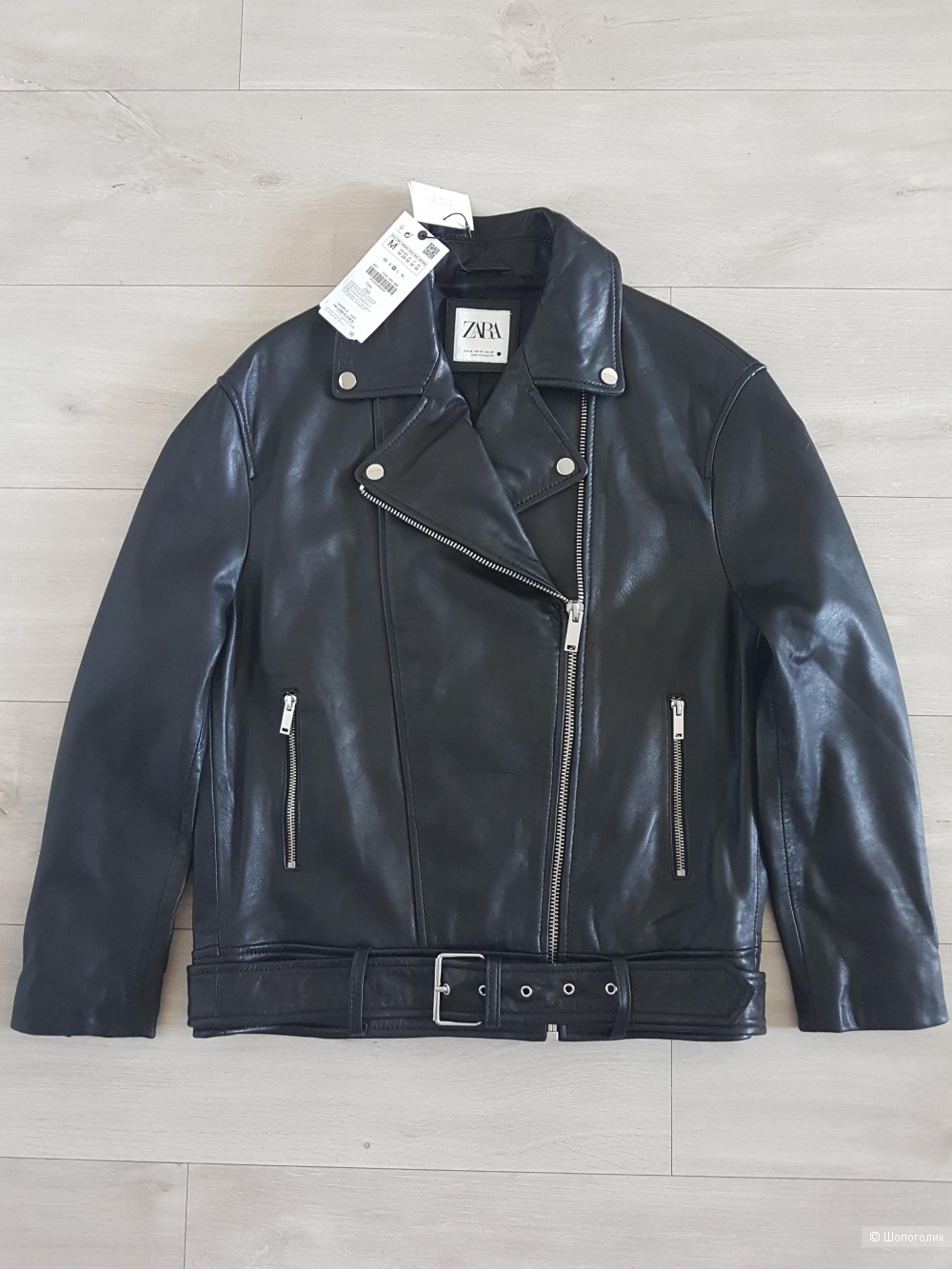 Кожаная куртка ZARA, размер M