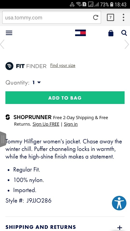 Куртка женская Tommy Hilfiger, XS