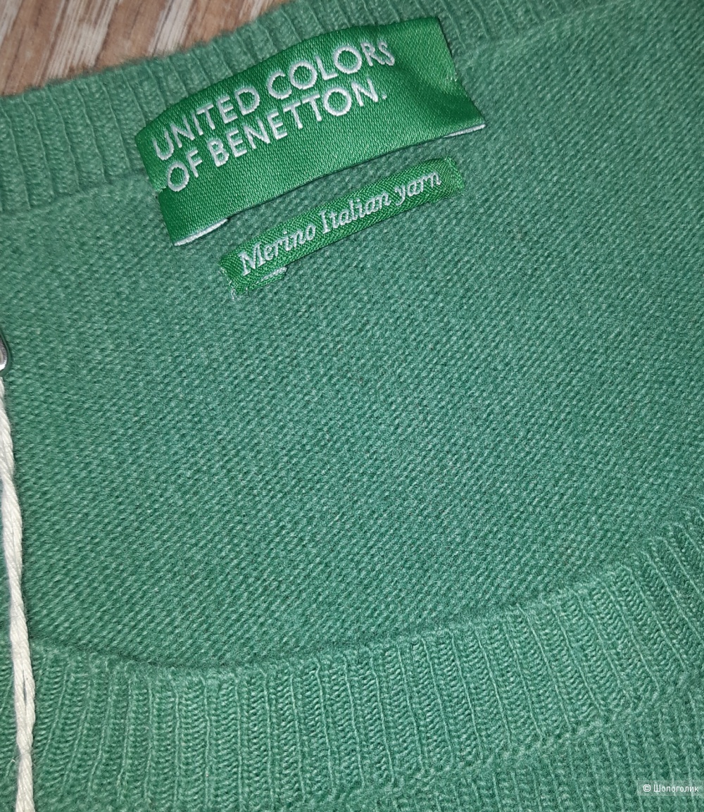 Новый шерстяной пуловер benetton, размер m