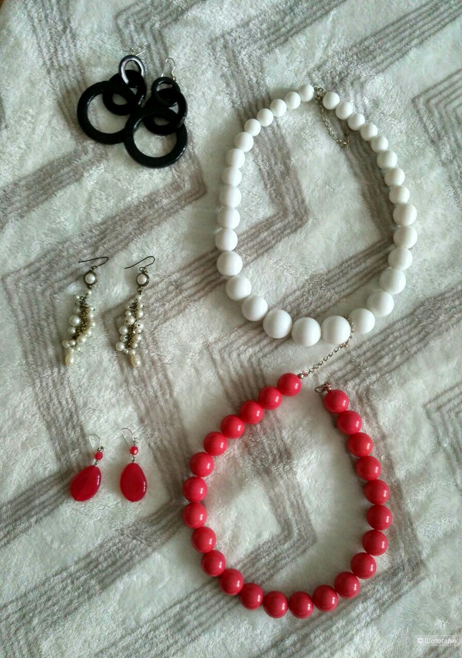 Серьги (2 пары) + подарок, one size