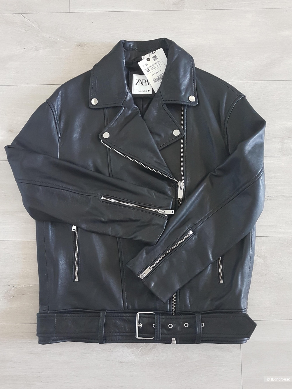 Кожаная куртка ZARA, размер M
