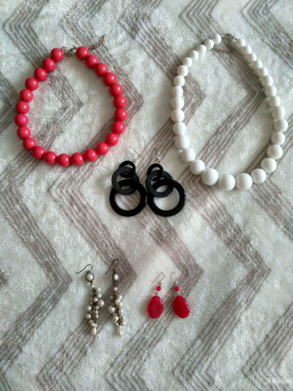 Серьги (2 пары) + подарок, one size