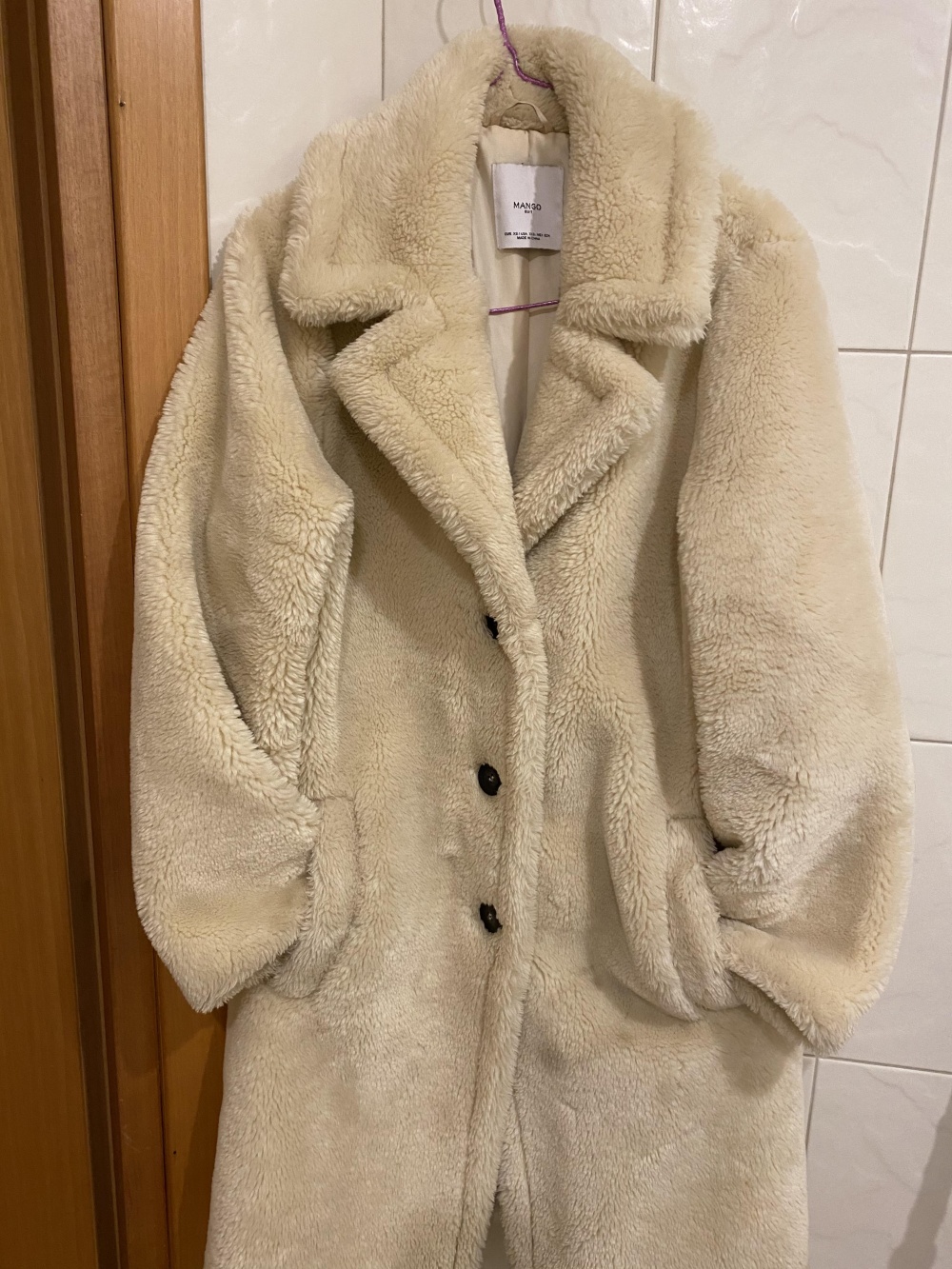 Mango пальто меховое xs s