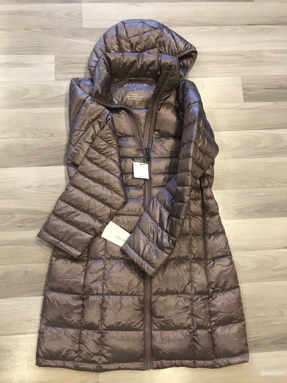 Удлинённая куртка-пуховик Calvin Klein, размер L